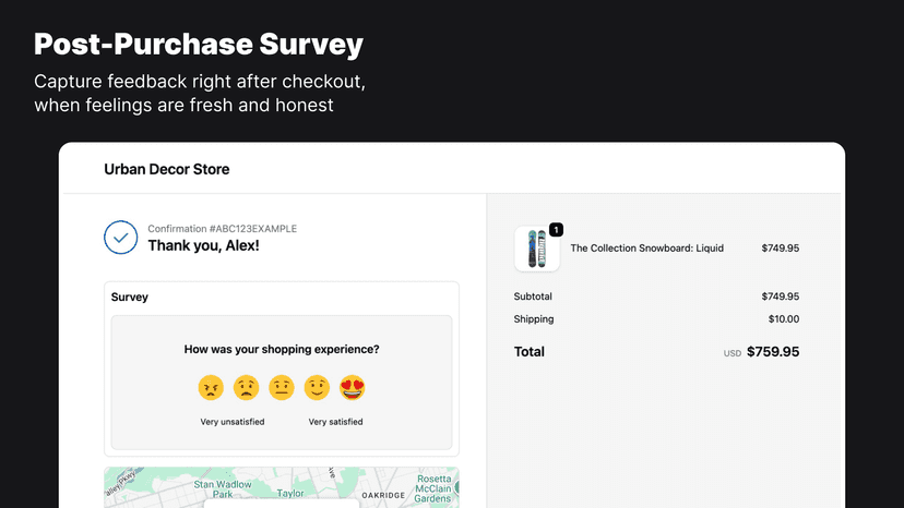 Post-Purchase Survey