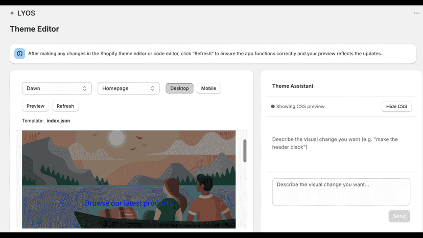 Theme editor