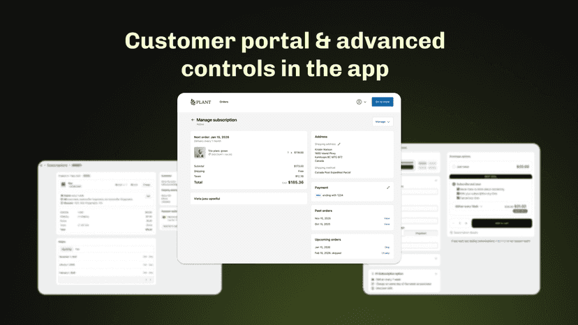 Customer portal and advanced controls in app