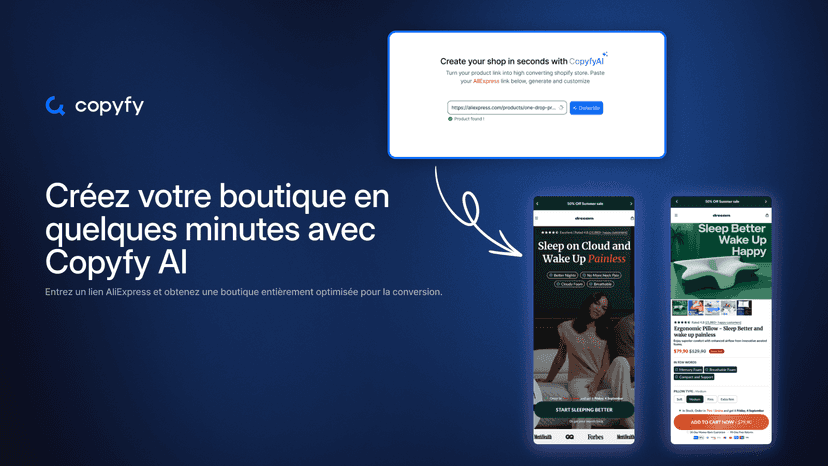Créez votre boutique en quelques minutes avec Copyfy AI