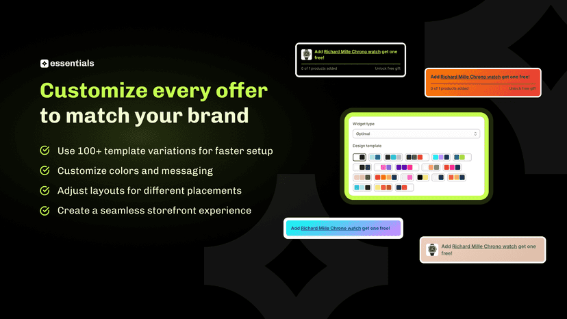 Choose from 100+ templates and customize offer to fit your brand