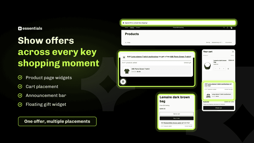 Show offers across every key shopping moment