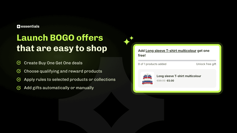 Launch BOGO offers that are easy to shop