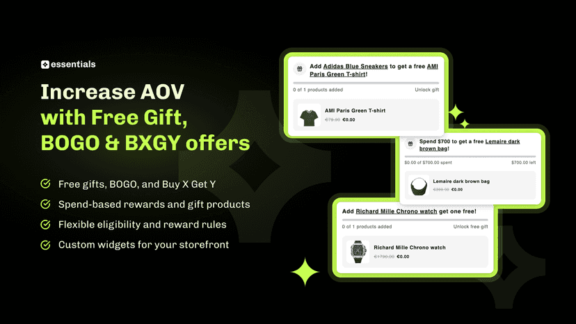 Free Gift, BOGO, Buy X Get Y, and other custom offers setup