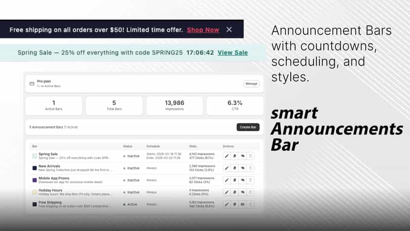 Smart Announcements Bar