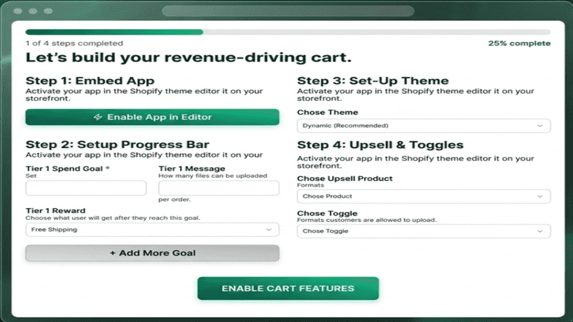 Feature showing the dunamic settings.