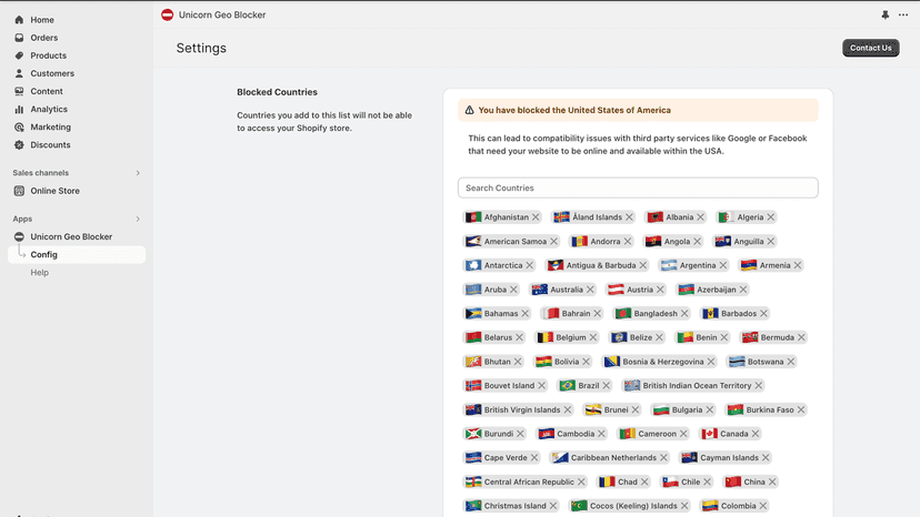 Detect and block over 250 countries and regions