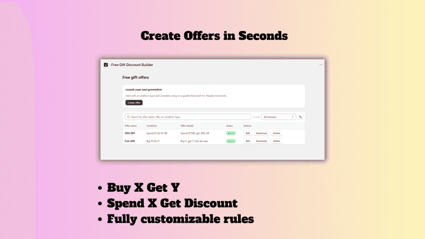 Create Offers in Seconds