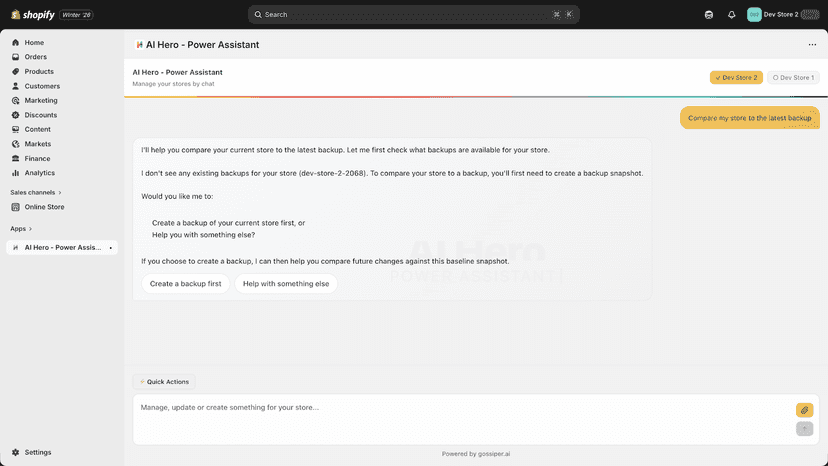Compare/Backup Dialog