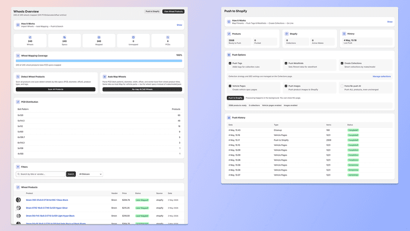 Find parts by vehicle information