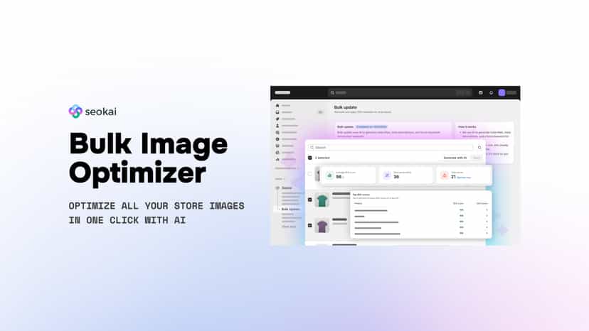 Bulk SEO optimizer for all in-store images with AI