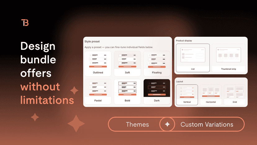 Design custom bundle widgets for your storefront style