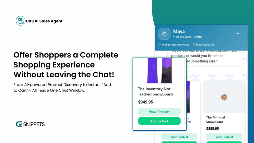 Offer complete shopping experience without leaving chat