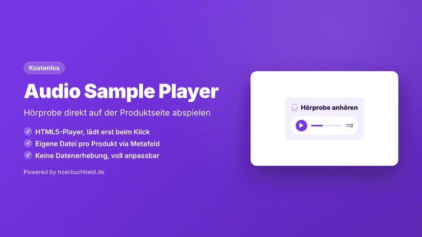 Hörprobe-Audioplayer für die Shopify-Produktseite