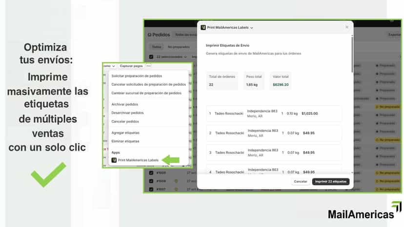 Imprimir una o varias etiquetas en simultáneo