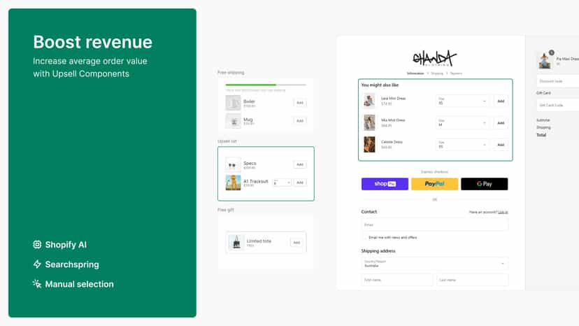 Shopify Upsell Components