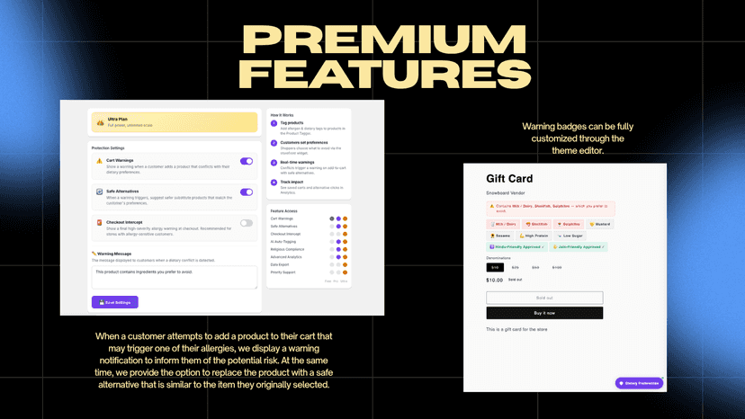Premium features