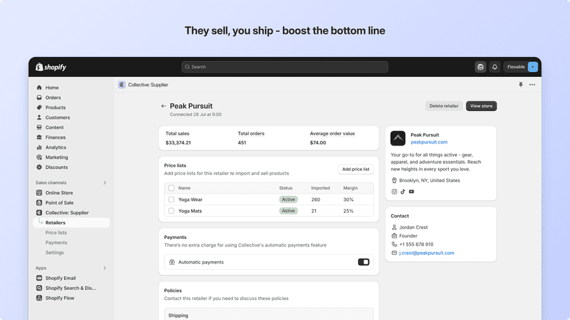 They sell, you ship – boost the bottom line
