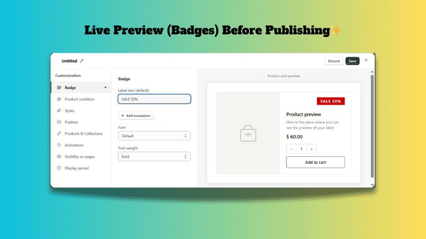 Live Preview (Badges) Before Publishing✨