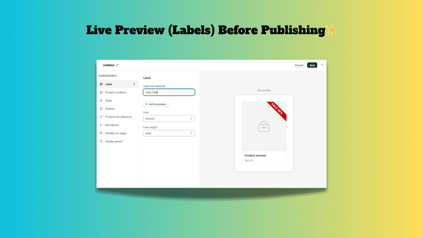 Live Preview (Labels) Before Publishing✨
