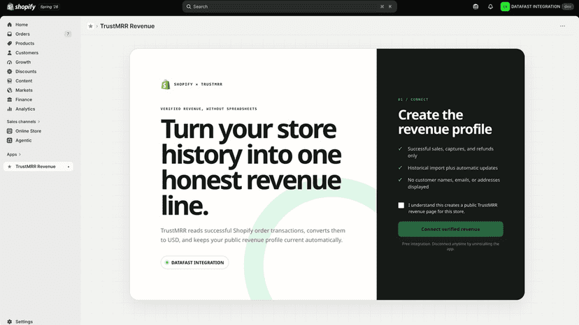 First-run consent screen inside Shopify Admin
