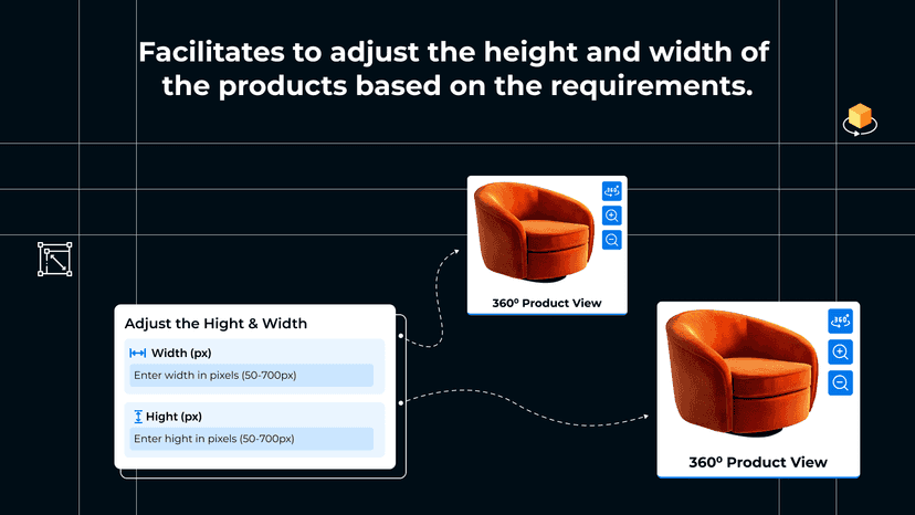 height, width Adjustment of modal