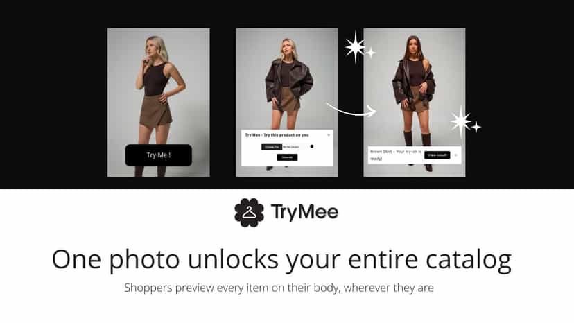 AI virtual try-on transforming a selfie into an outfit