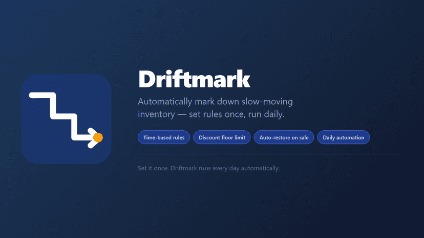 Driftmark — automated markdown rules for slow inventory