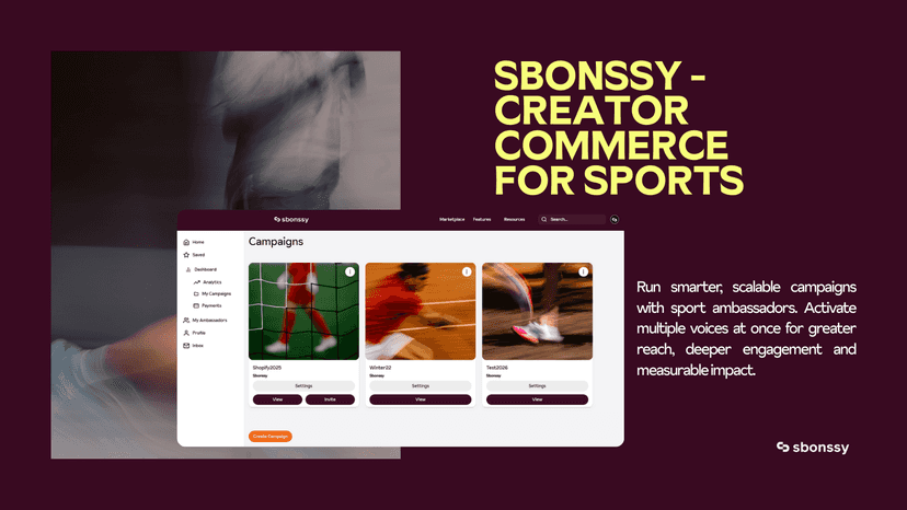 Launch affiliate campaigns with Sport Ambassadors