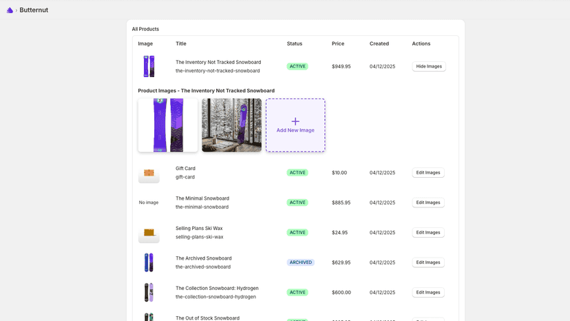 Product List page