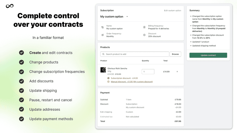 Complete control over your contracts