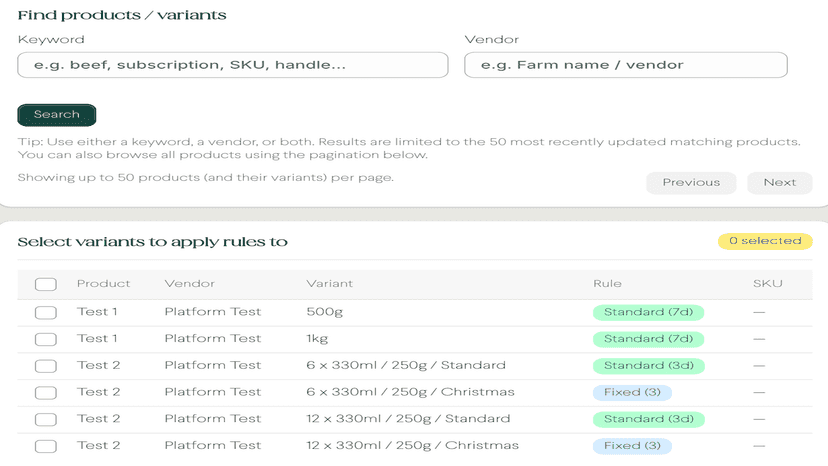 Product catalogue search