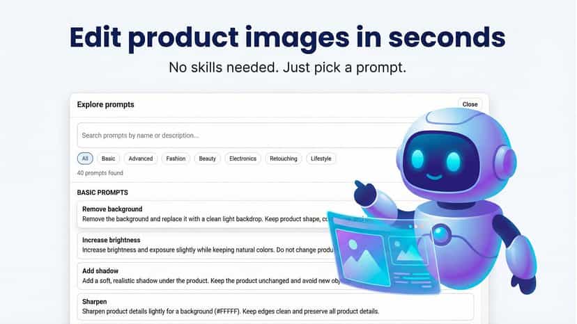 Edit product images in seconds