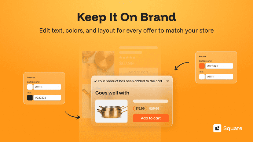 Edit text, colors, and layout for every offer to match your stor