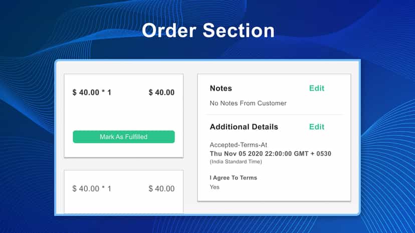 Order Section TermsBee