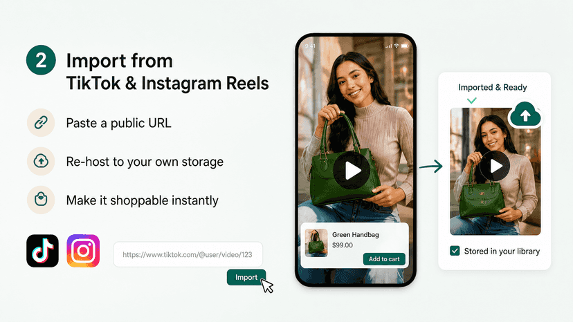 Import from TikTok & Instagram Reels