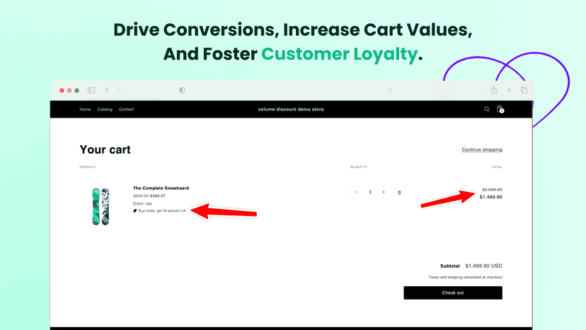 show discounted price in cart page