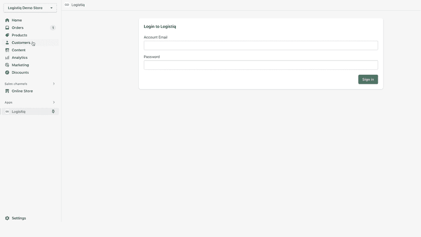 Login Screen