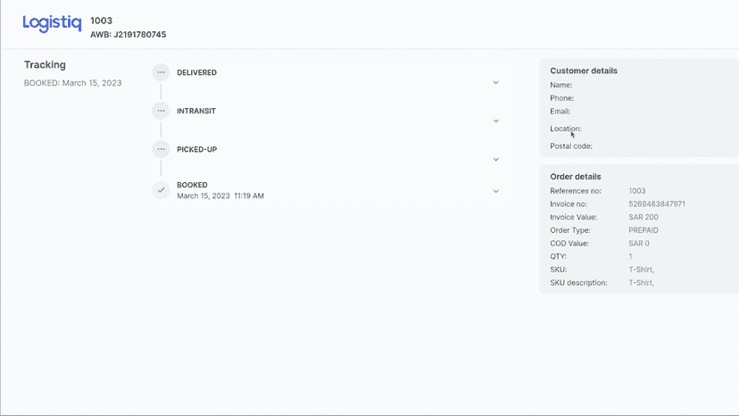 Tracking Screen