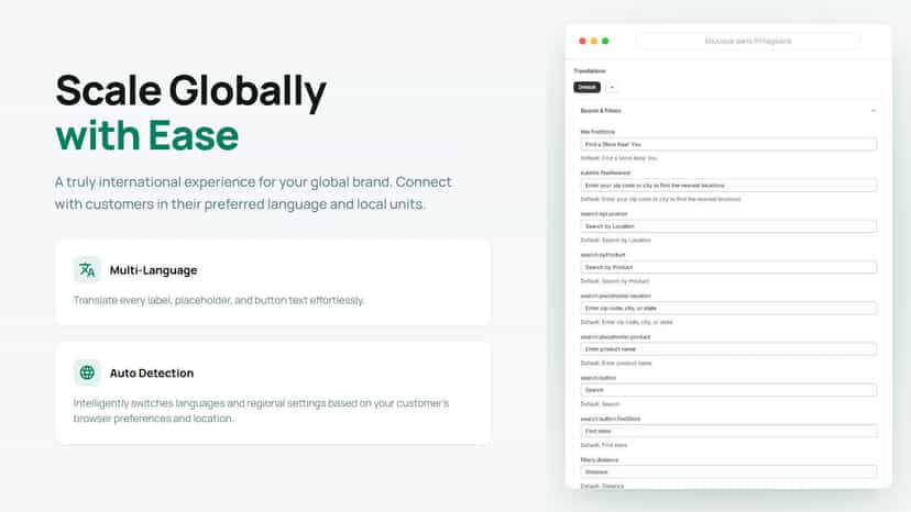 Scale Globally with easy in Store locator