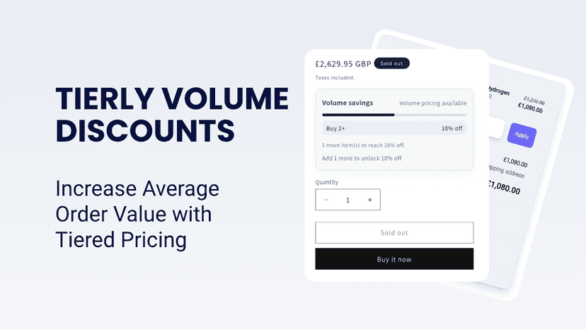 Featured image showing volume discount widget and cart discount