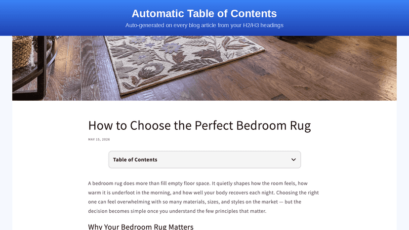 Expanded Table of Contents listing all article headings