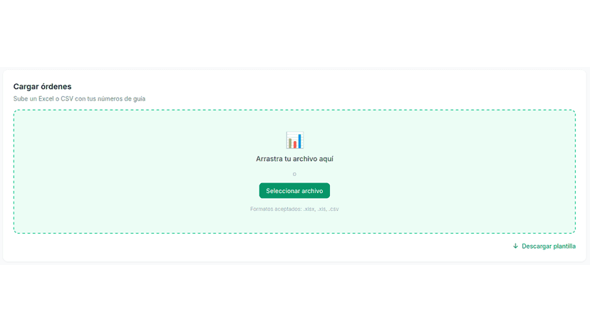 Drag and drop your Excel or CSV file to upload