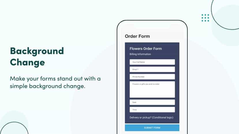 Make your forms stand out with a simple background change.