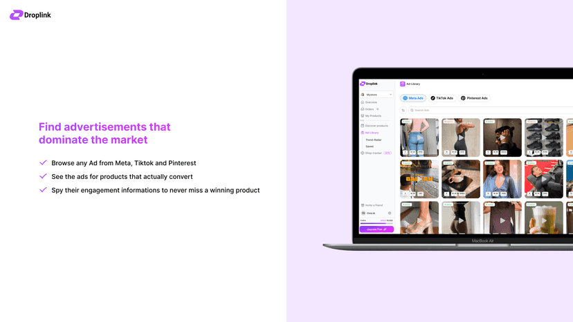 Find advertisements that dominate the market
