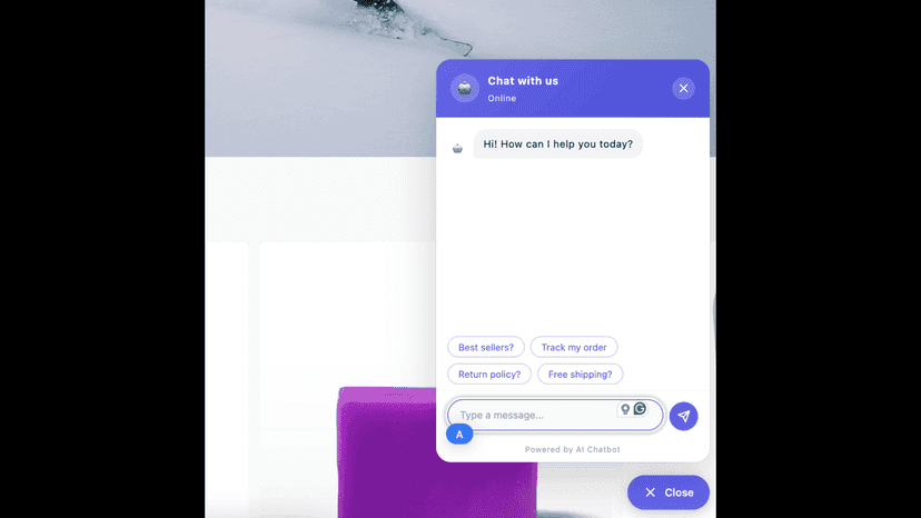 chatbot screen