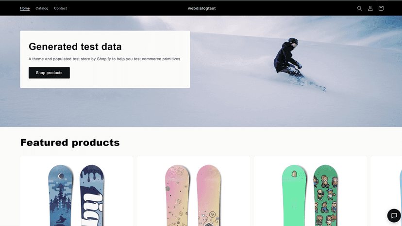 AI chat widget embedded on your storefront