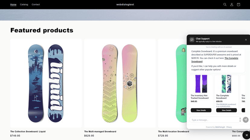 Product recommendations with interactive cards