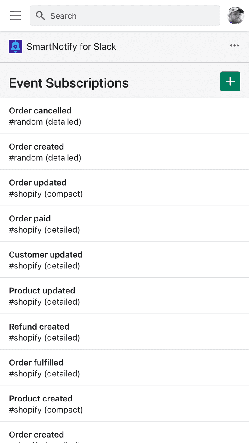 All your active subscriptions at a glance