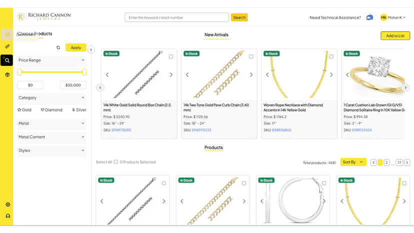 Search products